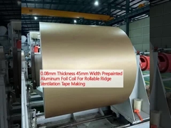 0.08mm Độ dày 45mm chiều rộng Vòng cuộn giấy nhôm sơn trước cho việc sản xuất băng thông gió sườn lăn