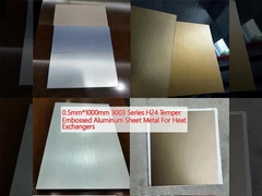 0.5mm * 1000mm 3003 Series H24 Temper Embossed Aluminum Sheet Metal cho máy trao đổi nhiệt