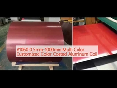 A1060 0.5mm-1000mm Multi Color Customized Color Coated Aluminium Coil