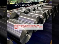 A8011 0.6mm/1250mm Lớp nhôm màu thuận tiện và bền cho đóng gói linh hoạt