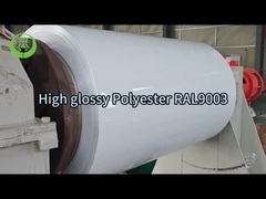 Vòng cuộn nhôm polyester RAL9003 sáng cao