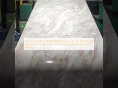 23 Gauge 914mm Wide AA3003 Màu xám PE Pre-Painted Aluminum Coil cho mái nhà thương mại và sản xuất bảng bên lề