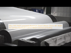 Hợp kim 3105 PVDF tấm nhôm sơn mài dày 0,96mm x 48 '' chiều rộng cuộn nhôm được sơn sẵn cho tấm lợp thương mại kim loại