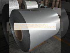 Hợp kim nhôm 1100 Tấm nhôm Anodized (1,2–2,0mm) với lớp phủ Anodized màu để trang trí tường rèm