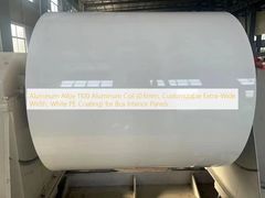 Hợp kim nhôm Cuộn nhôm 1100 (0,6mm, Chiều rộng cực rộng có thể tùy chỉnh, Lớp phủ PE màu trắng) cho tấm nội thất xe buýt