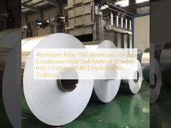 Hợp kim nhôm 1100 Lá nhôm Vật liệu tản nhiệt điều hòa không khí (0,1–0,15 mm | Chiều rộng tùy chỉnh | Lớp phủ kỵ nước)
