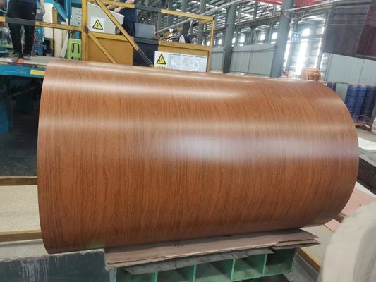 Chiều rộng 1000mm Thiết kế bằng gỗ Mẫu cuộn nhôm tráng màu cho cửa cuốn và cửa sổ