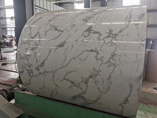 Hợp kim nhôm 3105 Marble Designed Pattern PPAL PE PVDF ốp nhôm bọc ốp nhôm được sơn trước tấm nhôm cho mái nhà