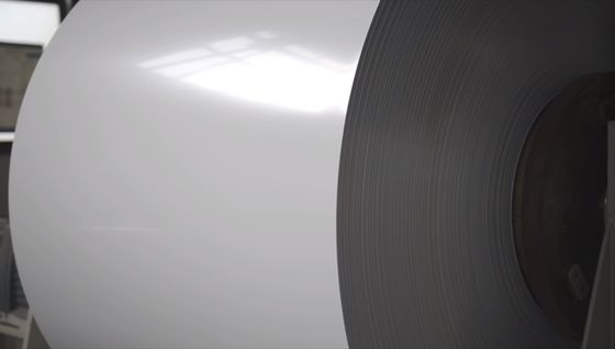 Tấm nhôm tráng màu RAL 9010 màu trắng / trắng ở dạng cuộn 3105 H44 để sản xuất máng xối hoặc làm ống thoát nước