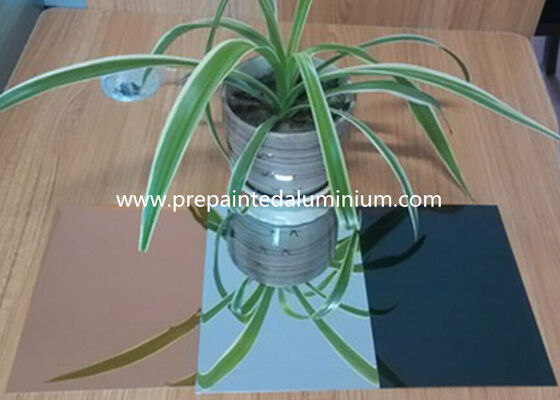 Hợp kim có độ bóng cao phản chiếu 86% 1085 Độ dày 0,50mm Tấm nhôm hoàn thiện như gương Màu vàng được sử dụng cho bảng trang trí nhà cửa