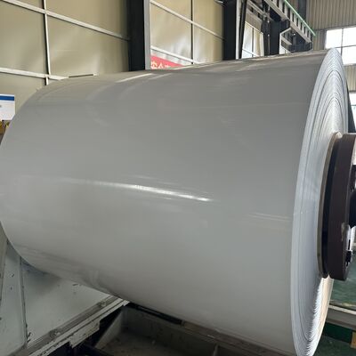 Độ dày.027 x 11 3/4 'chiều rộng cao bóng trắng nhôm cuộn cho sản xuất 5' cống